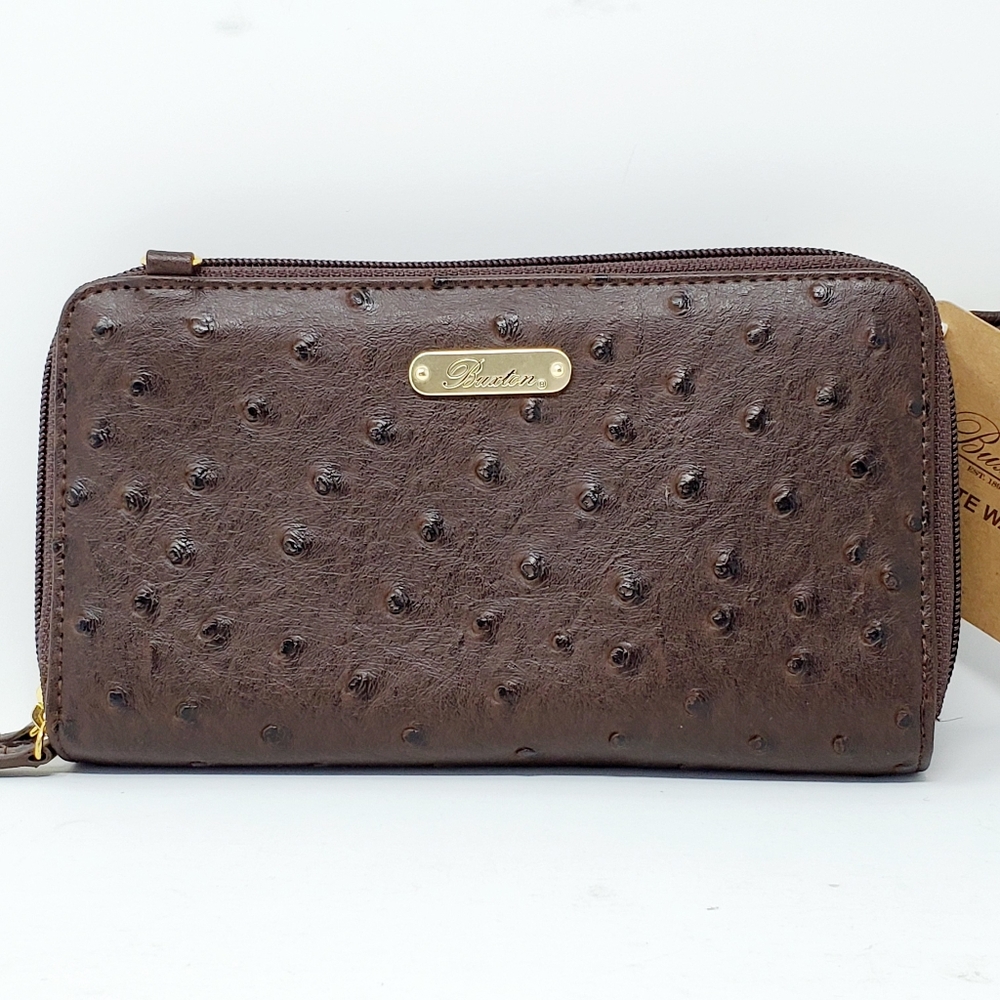 Buxton Ostrich Brights Ultimate Originizer Crossbody - Picture 2 of 8